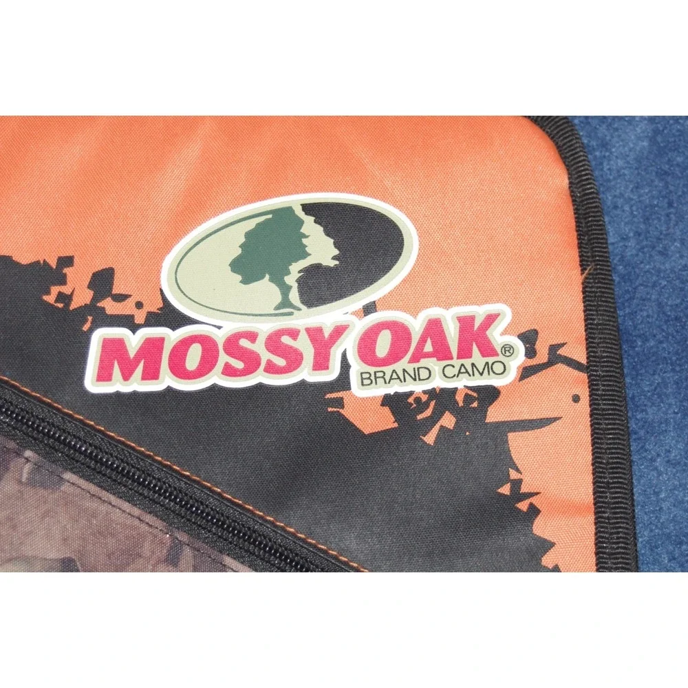 Mossy Oak Orange Camo Zipper Binder 3 Ring 1.5 Inch Trapper Keeper Headphone EUC